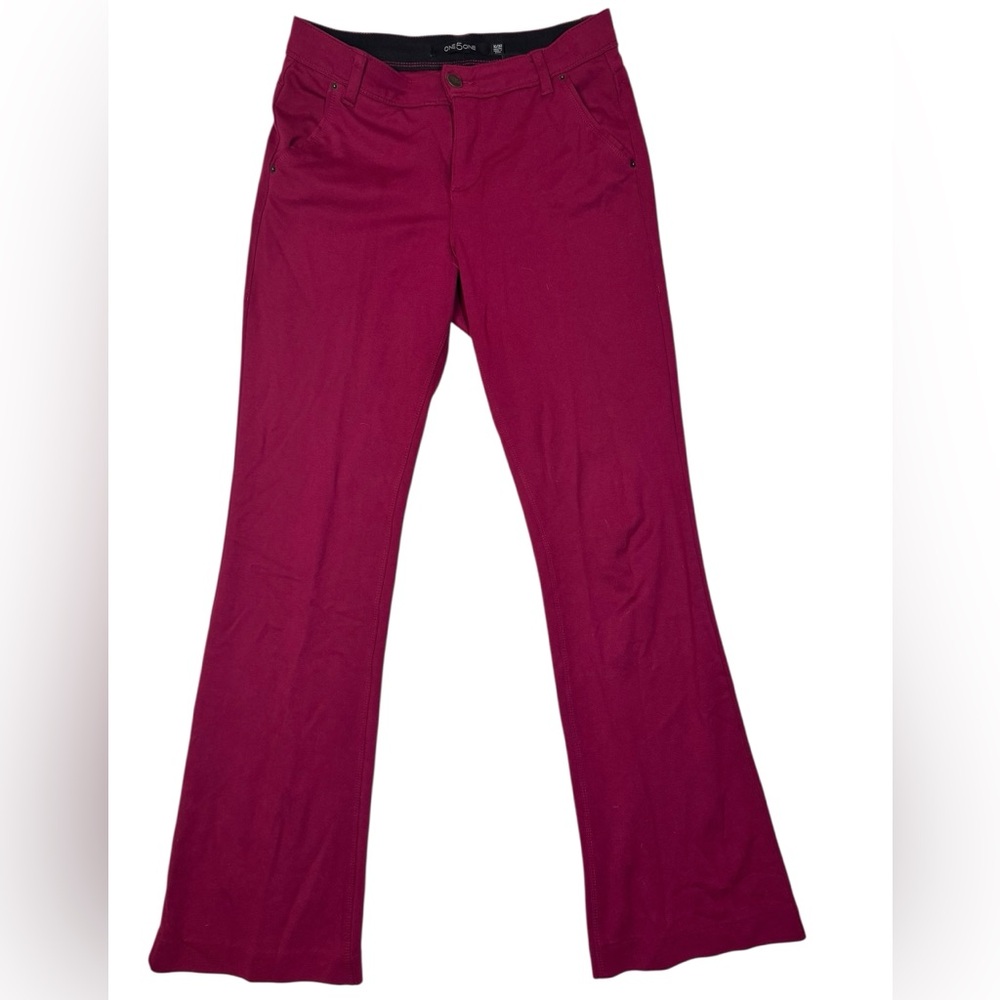 New York & Company Burgundy Flare Dress Pants | Size 10 Tall
